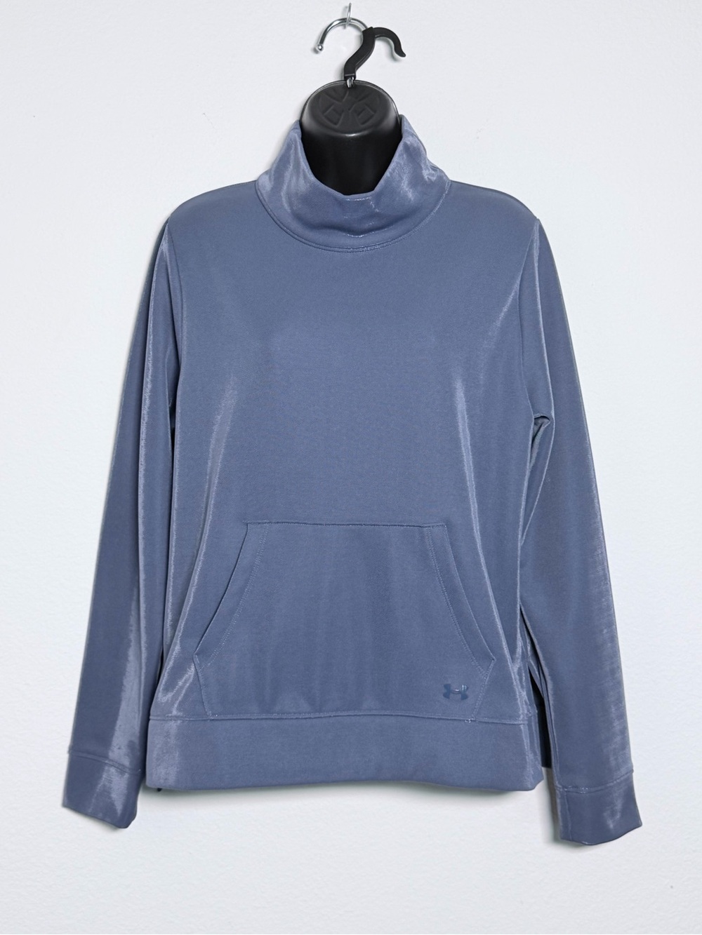 M Under Armour Women's Synthetic Fleece Mock Neck Mirage Pullover ColdGear Blue